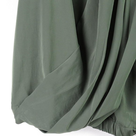 RACHEL Rachel Roy Silky Bow Front Olive Tank Top - Picture 3 of 6